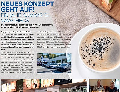 Ein Jahr Aumayr‘s Waschbox